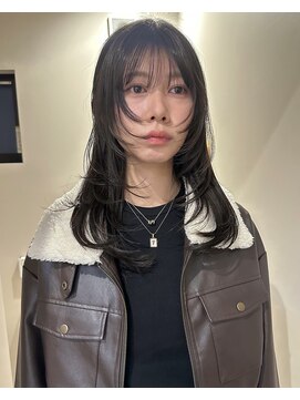 メゾンシアー(Maison Sheer) 顔周りウルフ / オリーブベージュ