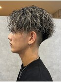 メッシュハイライトスパイラルパーマツイストパーマツーブロック