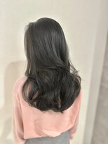 アクション 心斎橋店(ACTION)&nbsp;ブリーチ無しオリーブグレー　韓国ヘア　レイヤーカット