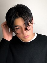 センターパートニュアンスパーマ韓国カルマパーマコンマヘア