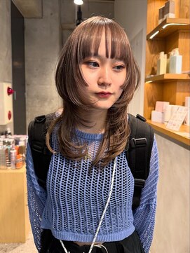 ルーフ 町田店(LUFE) ミルクティーカラー、レイヤーウルフ