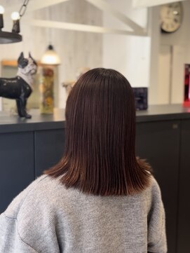 コスタ オブ リシェール(The COSTA of RICHAIR) プレミアム酸性縮毛矯正/ピンクブラウンカラー/越谷