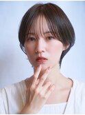 大人可愛いショート/前髪ありヘア/丸みショート20代30代40代50代