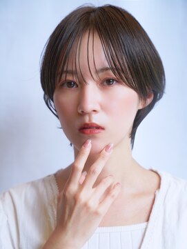 大人可愛いショート/前髪ありヘア/丸みショート20代30代40代50代