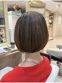 40代50代60代ひし形小顔ボブ絶壁解消白髪ぼかしハイライト