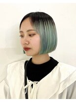 ジェスター 烏丸御池店(JESTER)&nbsp;〈noe〉ミントグリーン×ルーツブラックのパツっとボブ