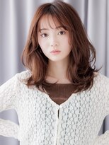 カバーヘア ブリス 川口(COVER HAIR bliss)&nbsp;モカブラウンブリーチなし韓国セミロングレイヤーZ川口20代30代