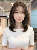 ピンクベージュ×前髪×髪質改善[髪質改善/縮毛矯正/韓国]T