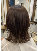 切りっぱなしミディ×ブラウンカラー×髪質改善トリートメント