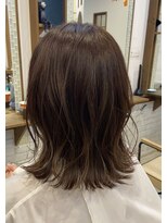 ミルク(MILK) 切りっぱなしミディ×ブラウンカラー×髪質改善トリートメント