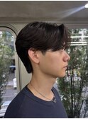 センターパートニュアンスパーマ