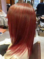 エイム ヘア デザイン 町田店(eim hair design)&nbsp;レッドブラウン/ハイトーン/チェリーレッド/顔周りレイヤー/町田