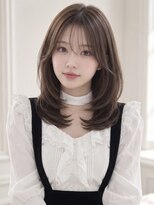 ユーフォリア エヌ 池袋サンシャイン通り店(Euphoria +n)&nbsp;顔周りレイヤー小顔カット透明感カラーグレージュ池袋