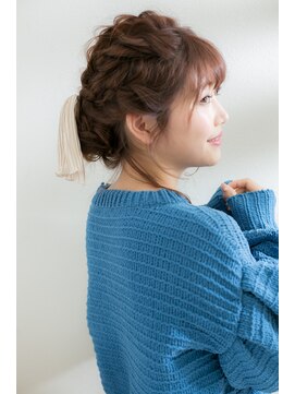 ジャストヘア ラポール 北久里浜店(just hair RAPPOR) 編み込みアレンジ リボン・パーティーアレンジ