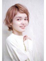 クレドガーデン 吉祥寺店(CRED GARDEN)&nbsp;オン眉斜めバング×キャラメルベージュ×ウルフカットショートn
