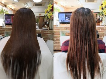 ヘアーソリソ(HAIR SORISO)の写真/【完全修復ヘアエステ★極上ケア】圧倒的艶感と手触りが叶う！本気で美髪になりたいなら《SORISO》へ◎