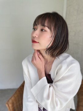 ソードリーフ ヘアーアンドスパ 鶴見店(swordlief hair&spa) 【swordlief 森下栄一朗】外ハネボブ×ベージュ