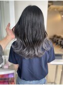 ホワイトシルバーグラデーションカラーryota