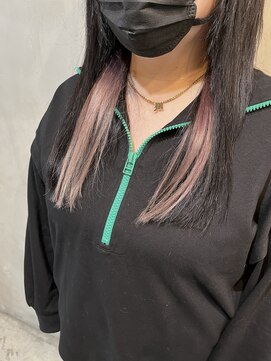 リエコー(RE'ECHO) エクステ付けたままカラー/インナーピンク/暗髪