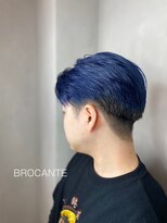ブロカント ラックスビー 立川北口店(BROCANTE LUXBE) 青髪 ブルーサファイア Blue ブリーチ ツーブロック刈り上げ
