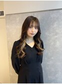 #名古屋#栄#プルエクステ#インナーカラー#ロング#暗髪#モテ