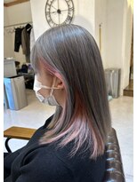 チリンバイロストシティー(Chillin by LOSTCITY)&nbsp;シルバー×ピンク　ダブルカラー