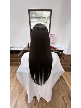 ハピネス クローバー 八木店(Happiness CLOVER) 髪質改善カラー ブルーブラック 艶髪 ロングレイヤー