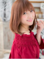 モッズヘア 越谷(mod's hair) 大人可愛いミルクティーピンク小顔ミディアムc6越谷10代20代30代