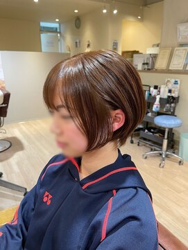 ハピエル ヘアークルー(HAPPYEL hair crew) 20代30代40代前下がりストレート小顔補正立体カット
