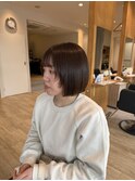 ボブ×顔まわりレイヤー