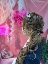 ハナココ 水戸店(hana Coco) サイド編み込み　ローポニー　巻きヘア