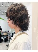 原宿レイヤーボブスパイラルパーマボブルフウェーブヘア大人ボブ