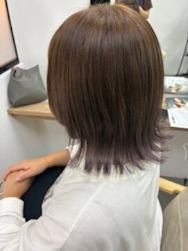 ヘアーアートシフォン 池袋西口店(Hair art chiffon) ミディアムレイヤー/似合わせカット/ダークアッシュ白髪染め池袋