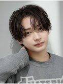 韓国ヘアカルマパーマコンマバングセンターパートフェザーパーマ