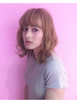 レイドバック(LAID BACK) 【代官山 LAID BACK】ミルクティーベージュのゆるふわミディ