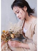 ツヤ感☆大人可愛い☆20代30代40代☆外ハネボブ☆センターパート