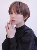 《Agu hair》ピンク×艶マッシュショート