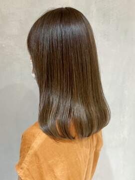 アルバム 新宿(ALBUM SHINJUKU) モカグレージュ_セミウェットウェーブオリーブカラー_ba304321