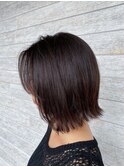 黒髪×大人っぽいボブ×伸ばしかけバング