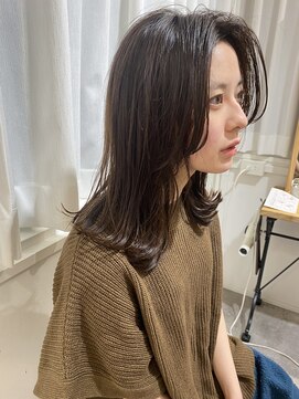 アンス 大阪梅田(ANs.) 20代 30代 40代 透け感 ココアベージュ ツヤ髪 小顔ルーズ