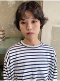 ハンサムショートとナチュラルパーマ