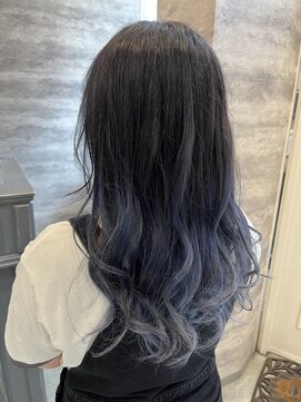 ヘアー ブランコ(hair Blanco) グラデーションカラーペールブルー