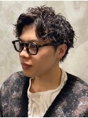 ツイストスパイラルパーマ ツーブロック 束感スタイリング