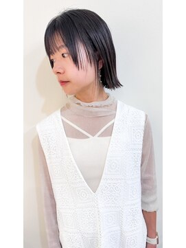 イオエ(ioe) 前髪/アンブレラカラー/こなれミディ/イメチェン/ウェーブパーマ