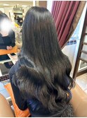 横浜エクステンション/ブルーブラックロングエクステ/長さだし