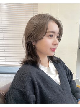コート 表参道(Cote) cote レイヤー ミディアムレイヤー 前髪長め グレージュ