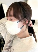 顔周り似合わせカット韓国風ヘアおくれ毛小顔