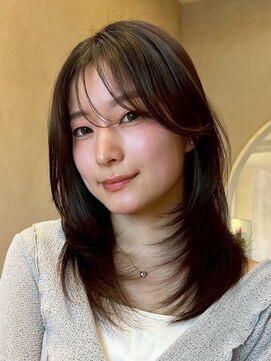 コンフィー(comfy) 『サザワ』フェザーパーマチェリーブラウンミニウルフ