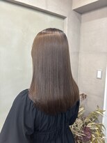 ファビ 渋谷(Fab)&nbsp;くびれヘア/暗めカラー/アプリコットオレンジ/縮毛矯正