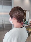 秋色◎大人可愛い小顔ひし形ショートボブ20代30代40代